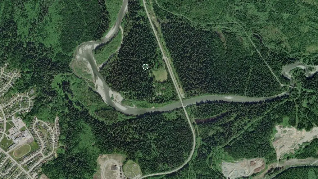 Aerial view of Hirsch Creek Park and surroundings