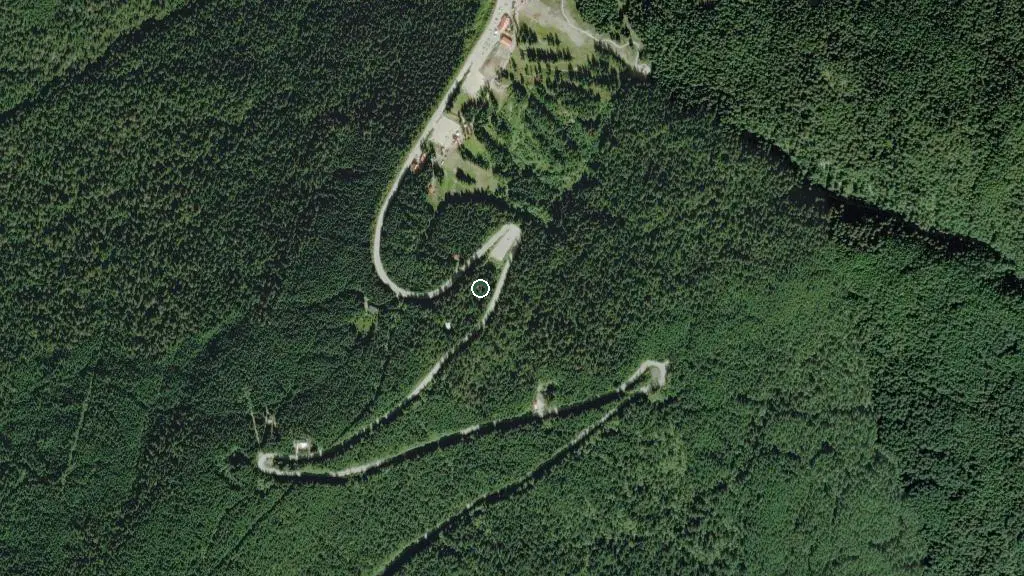 Aerial view of Seymour Group Campsite and surroundings