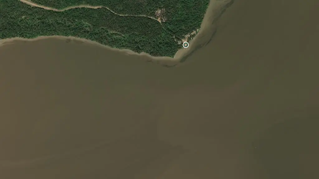 Aerial view of Carrolls Cove Campground and surroundings