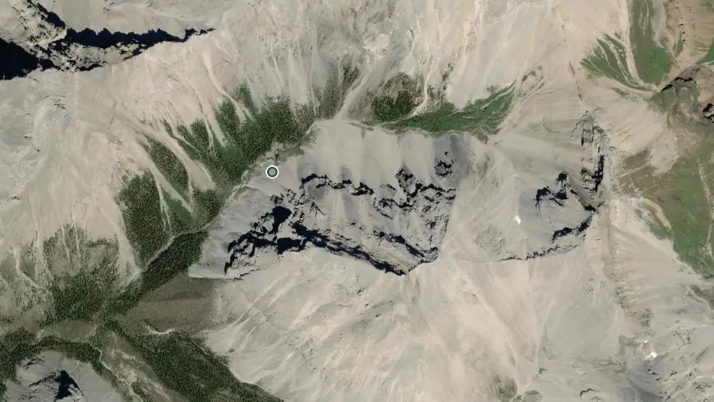 Aerial view of Spray Valley Provincial Park and surroundings