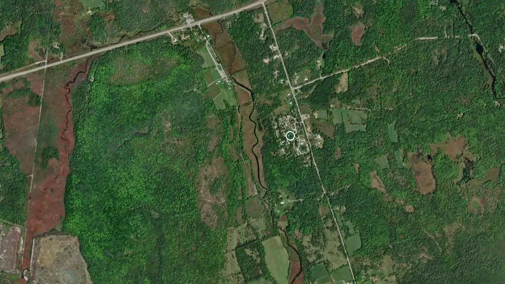 Aerial view of Heritage Trails Campground and surroundings
