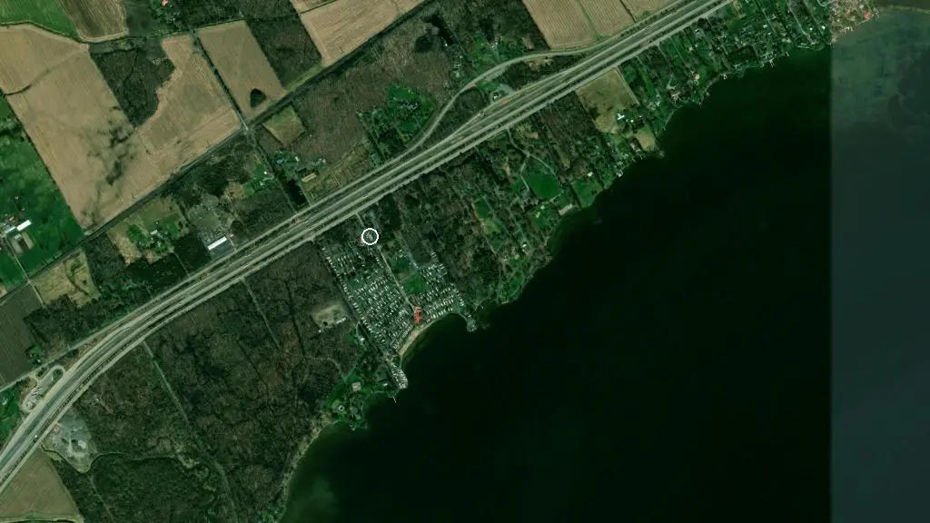 Aerial view of Lancaster Park Outdoor Resort and surroundings