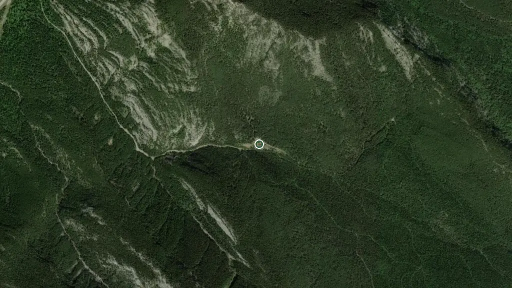 Aerial view of Quaite Valley Backcountry Campground and surroundings