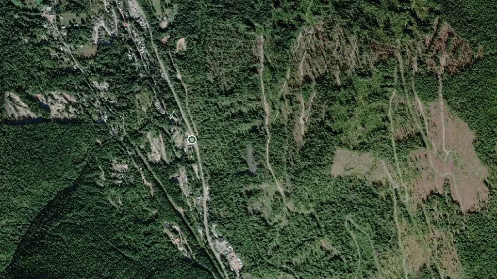Aerial view of Klines RV Park and surroundings