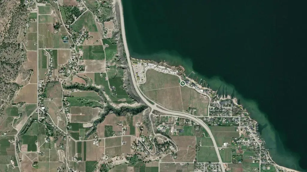 Aerial view of Illahie Beach RV Park and surroundings