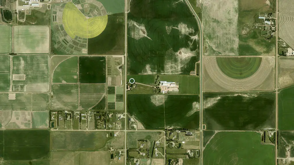 Aerial view of Elbas Farms and surroundings