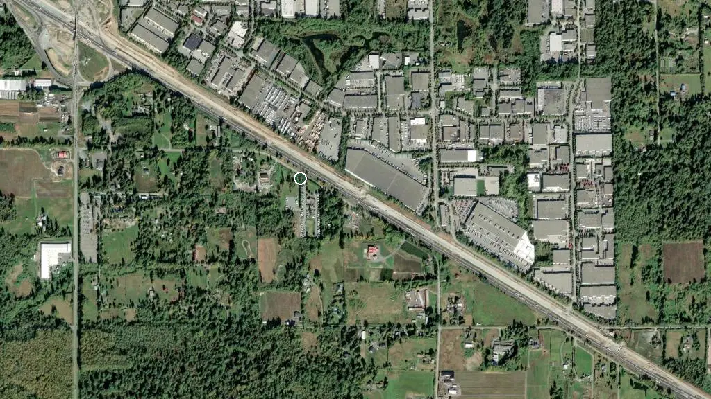 Aerial view of Eagle Wind RV Park and surroundings
