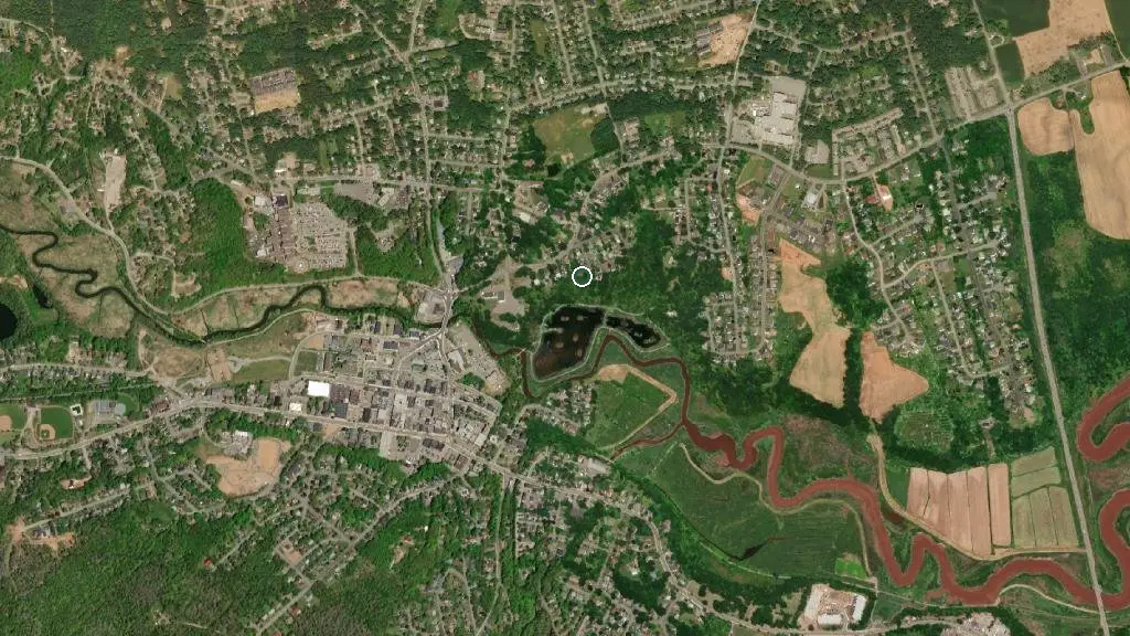 Aerial view of South Mountain Park Family Camping & RV Resort and surroundings