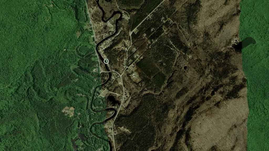 Aerial view of Camping Mastigouche and surroundings