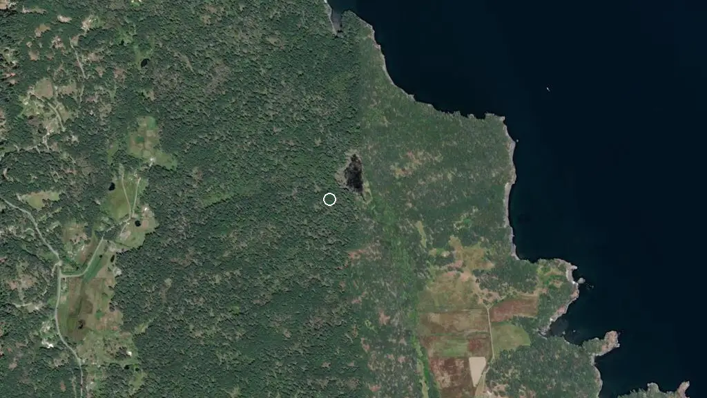 Aerial view of Ruckle Provincial Park and surroundings