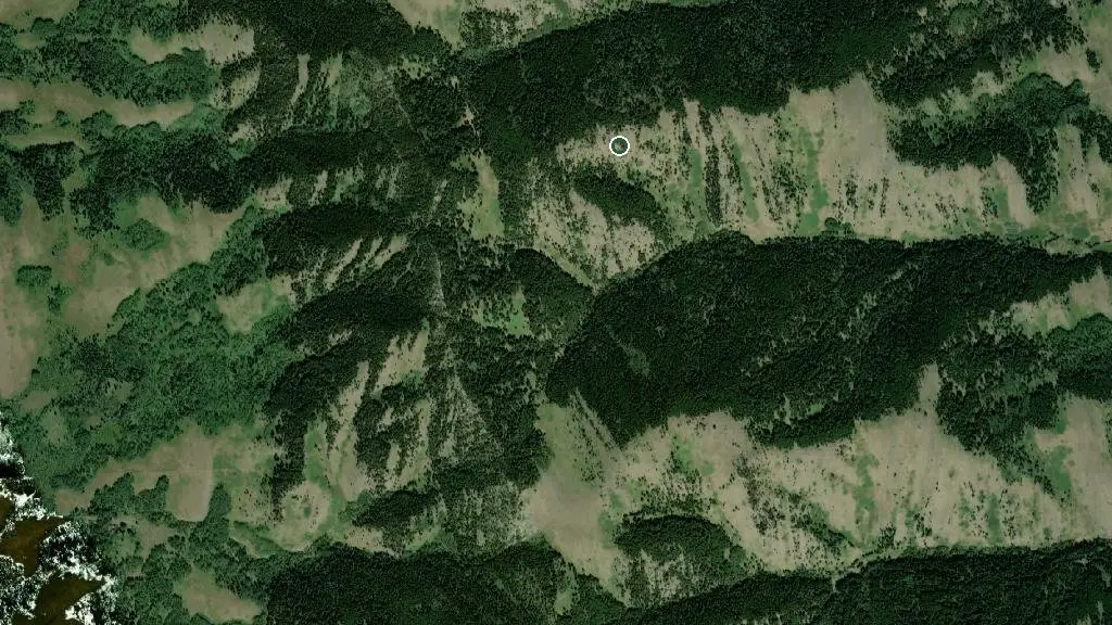 Aerial view of Black Creek Heritage Rangeland and surroundings